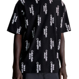 Aop logo stacked short sleeve t-shirt
 black