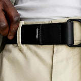 Chino trousers with beige belt