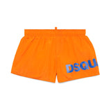 Orange side logo swim shorts