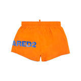 Orange side logo swim shorts