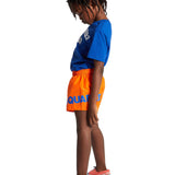 Orange side logo swim shorts