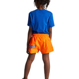 Orange side logo swim shorts