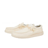 WALLY CANVAS STONE WHITE LOAFERS