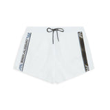 Short mare bande logo laterali bianco