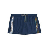 Short mare bande logo laterali blu