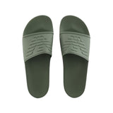 PVC slipper with military green logo