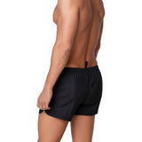 Short mare con zip laterali nero