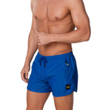 Short mare con zip laterali bluette