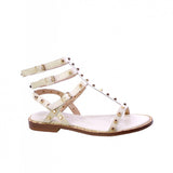 White studded sandal