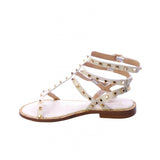 White studded sandal