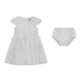 White lace and tulle ceremony dress for baby girls