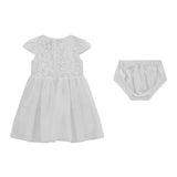 White lace and tulle ceremony dress for baby girls