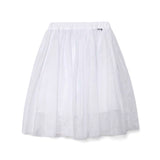 White girl's formal tulle midi skirt