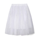 Gonna midi in tulle cerimonia bambina bianco