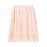 Pink little girl ceremony tulle midi skirt