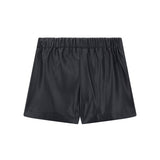 Skort ecopelle bambina nero