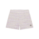 Pink girl's ceremony tweed shorts