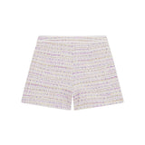 Pink girl's ceremony tweed shorts