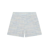 Light blue ceremony tweed shorts for girls