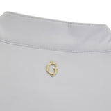 Giacca ecopelle con balze bambina bianco