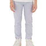 Pantalone chino lino cerimonia bambino celeste