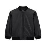 Bomber ecopelle bambino nero