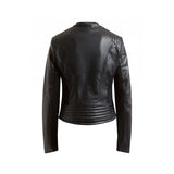 New Fiammetta zip leather jacket
 black