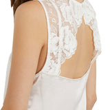 Top with pearl lace
 cream