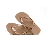 Top Tiras pink gold flip flops