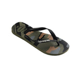 Green Top Camu flip flops