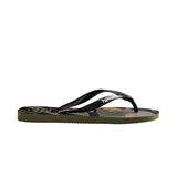 Green Top Camu flip flops