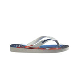 Top Marvel II white/blue children's flip flops