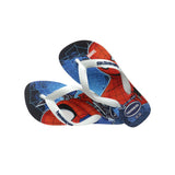 Top Marvel II white/blue children's flip flops