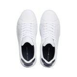 White leather sports sneakers