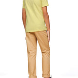 Yellow front logo short-sleeved t-shirt