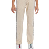 Pantalone jogger con fascia logo beige