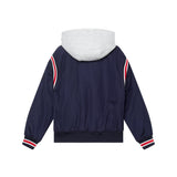 Bomber jacket with logo hood
 blue