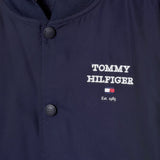 Bomber jacket with logo hood
 blue