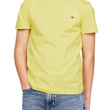 T-shirt maniche corte logo th petto giallo