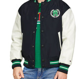 Bomber th logo sul retro blu