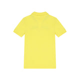 Polo maniche corte logo ricamato giallo