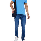 T-shirt slim fit stretch celeste