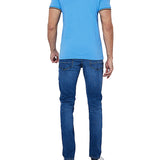 T-shirt slim fit stretch celeste