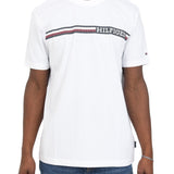 T-shirt chest stripe bianco