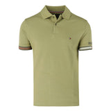 Polo slim flag cuff verde oliva