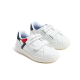 White flag velcro sneakers