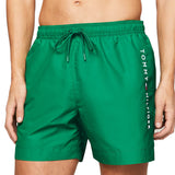 Green side logo swim shorts