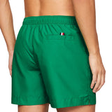 Green side logo swim shorts