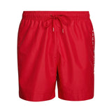 Red side logo swim shorts