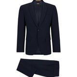 H-Huge blue single-breasted slim fit suit